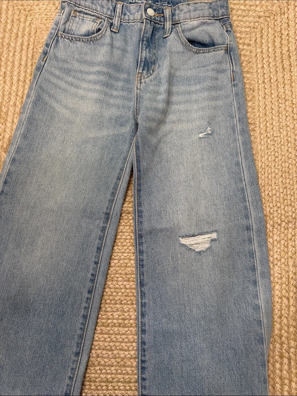 Girls Old Navy Light Blue Wide-Leg High-Rise Jeans